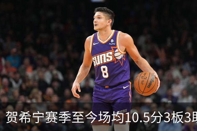 贺希宁赛季至今场均10.5分3板3助 上赛季场均20.1分5板3.7助